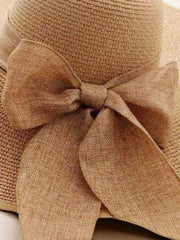 Solid Wide Brim Straw Hat Boho Valentine's Day Valentines