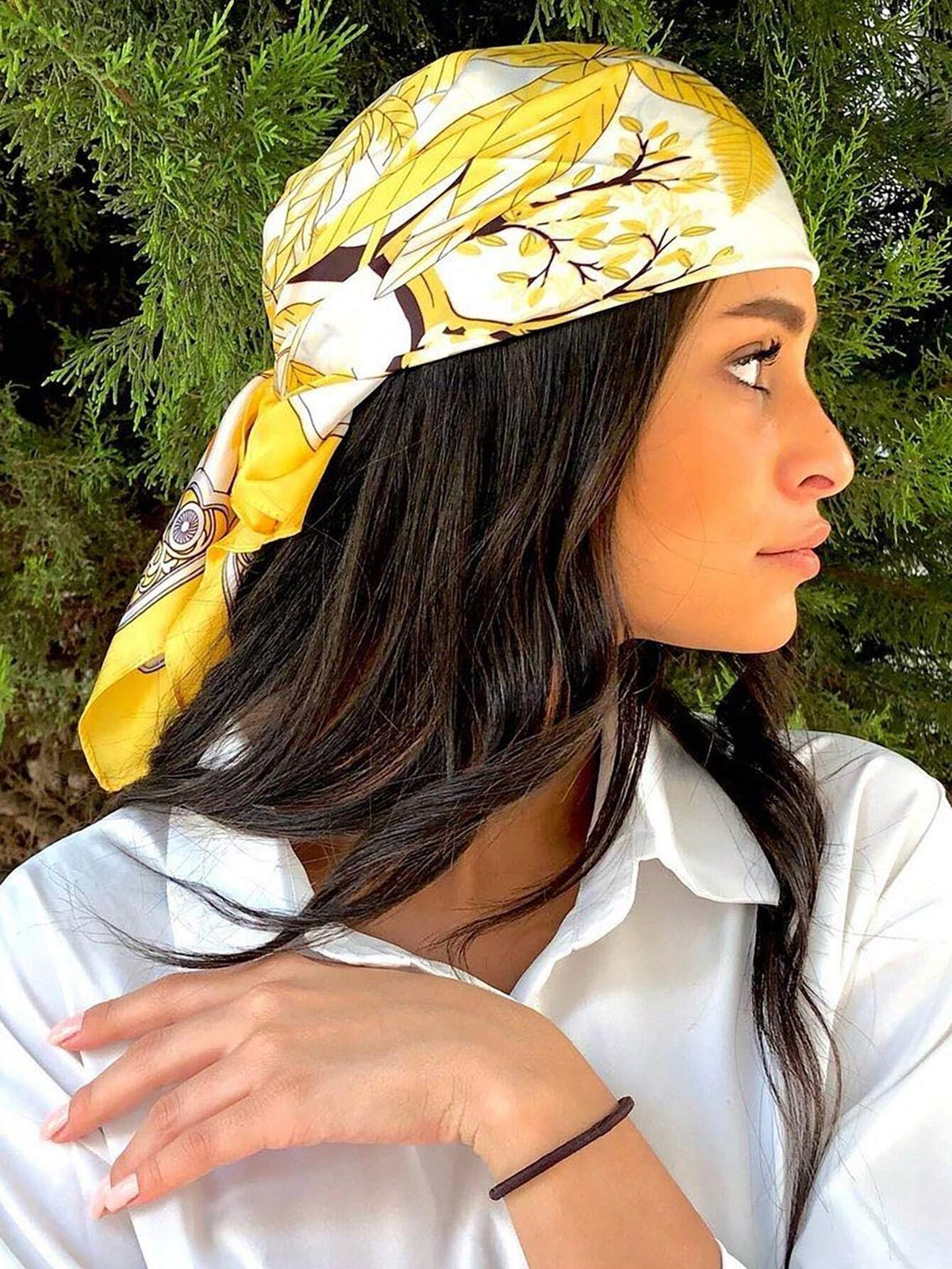 1pc Ditsy Floral Square Scarf