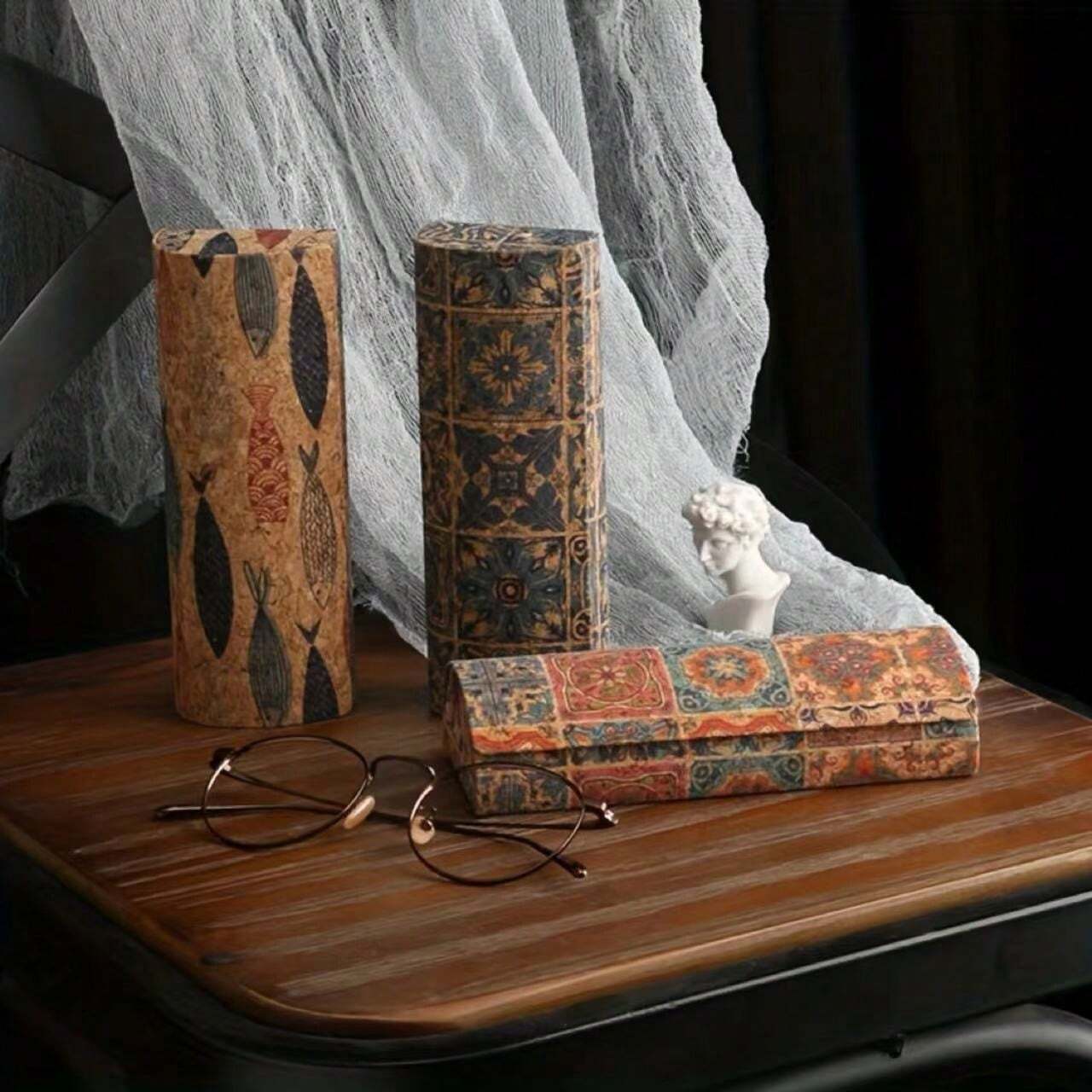 1pc Vintage Handmade Eyeglasses Case
