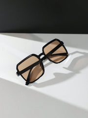 Oversized Square Plastic Frame Eyeglasses