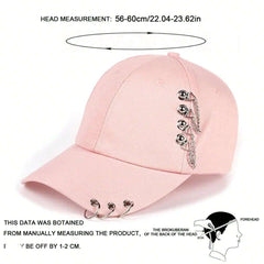 Fashion Sun Hat Iron Ring Baseball Cap