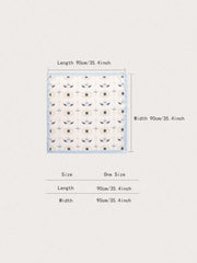 1pc Simple Print Square Scarf Spring Bandana