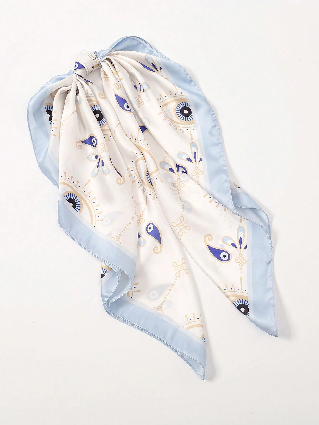 1pc Simple Print Square Scarf Spring Bandana
