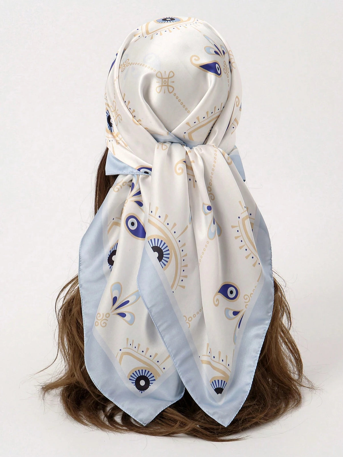 1pc Simple Print Square Scarf Spring Bandana
