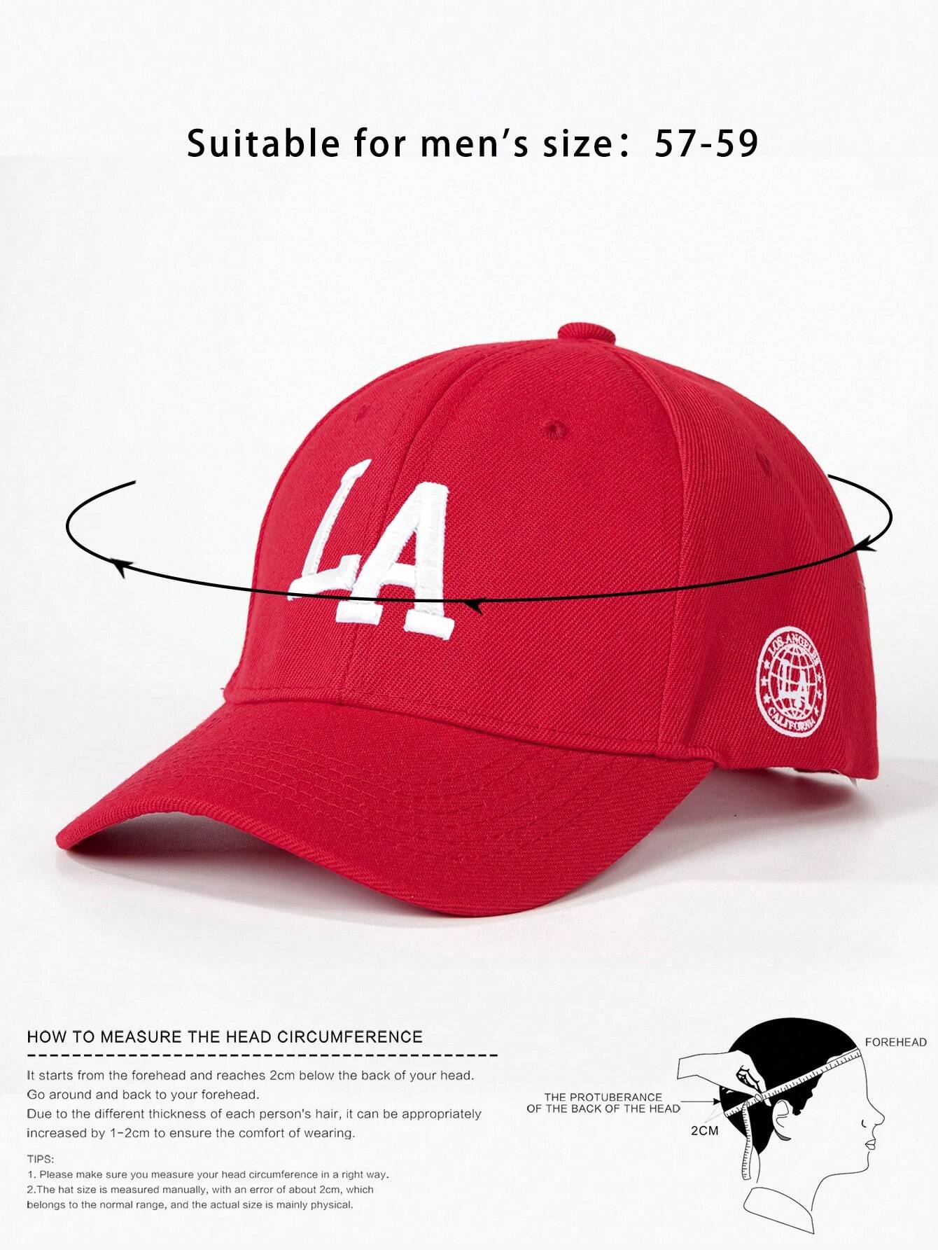 1pc Embroidered LA Baseball Cap