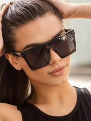 1pc Fashionable Oversized Square Frame Fashion Glasses