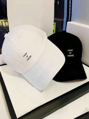 Durable Now Or Never Letter Printed Baseball Cap