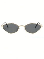 1pc Y2K Diamond-Shaped Metal Frame Glasses