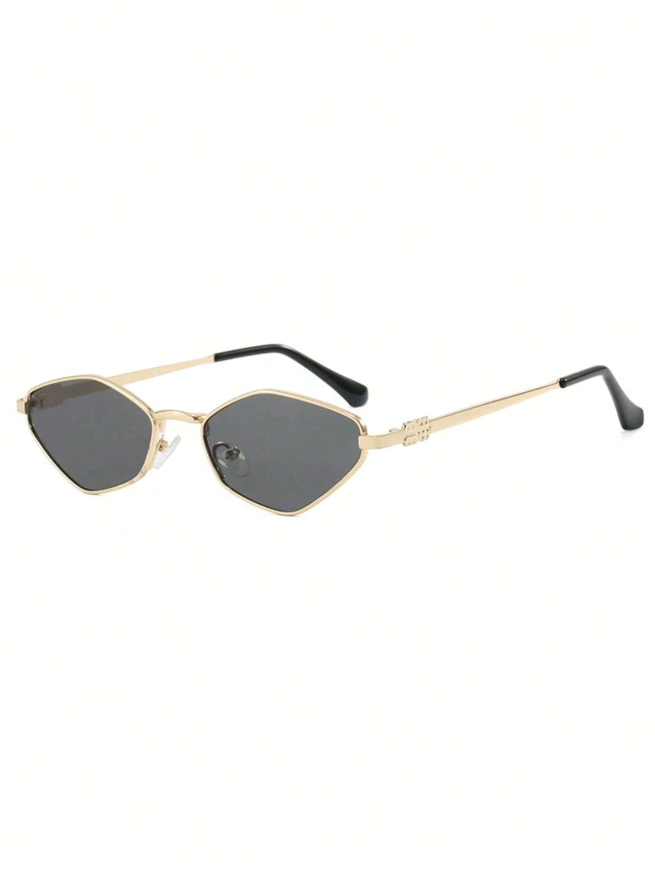 1pc Y2K Diamond-Shaped Metal Frame Glasses