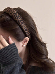 Leopard Print Velvet Padded Headband