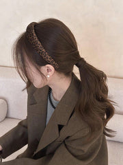 Leopard Print Velvet Padded Headband