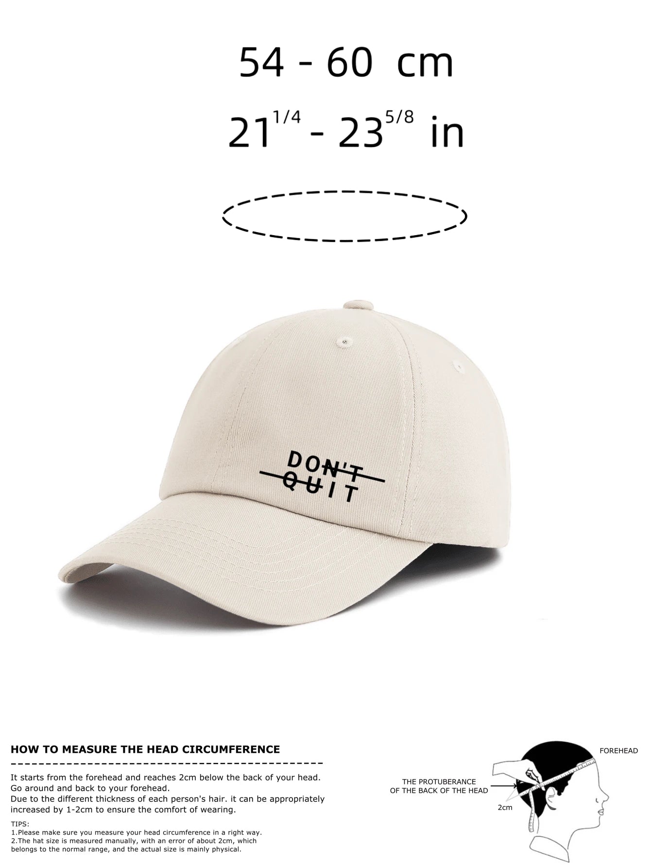 Lightweight Adjustable Baseball Cap-Light Beige