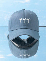 1pc Unisex Coconut Tree Print Baseball Cap - Blue
