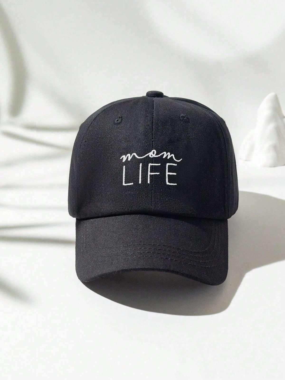 1pc Mom Life Embroidered Letter Washed Breathable Versatile Baseball Cap