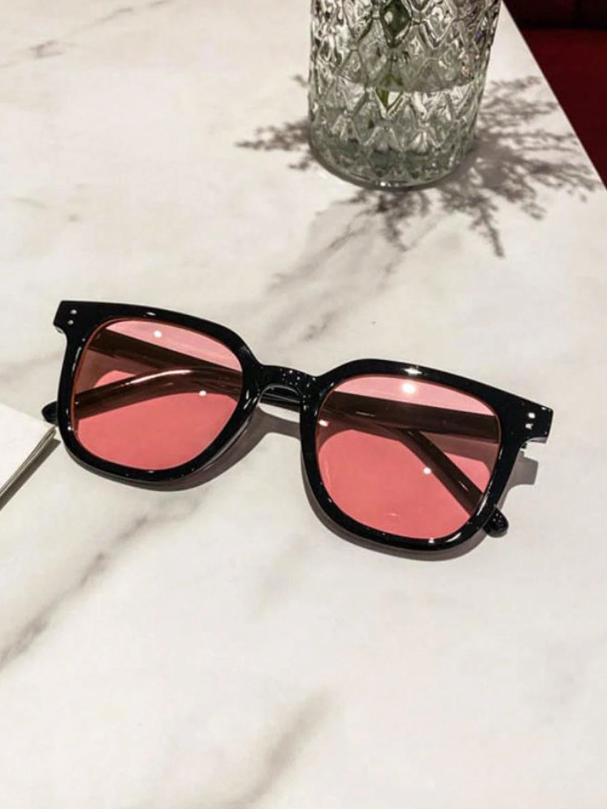 A Pure Want" Blusher Glasses Set - Pink