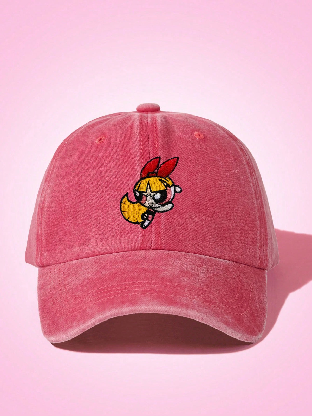 Blossom Embroidery Pink Cap