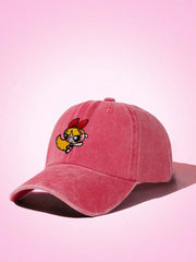 Blossom Embroidery Pink Cap