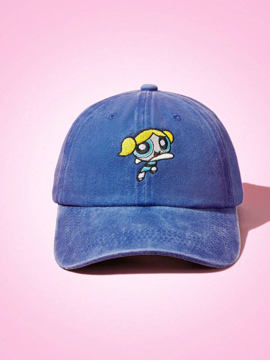 1pc Cute Basics Cartoon Bubbles Embroidered Baseball Cap