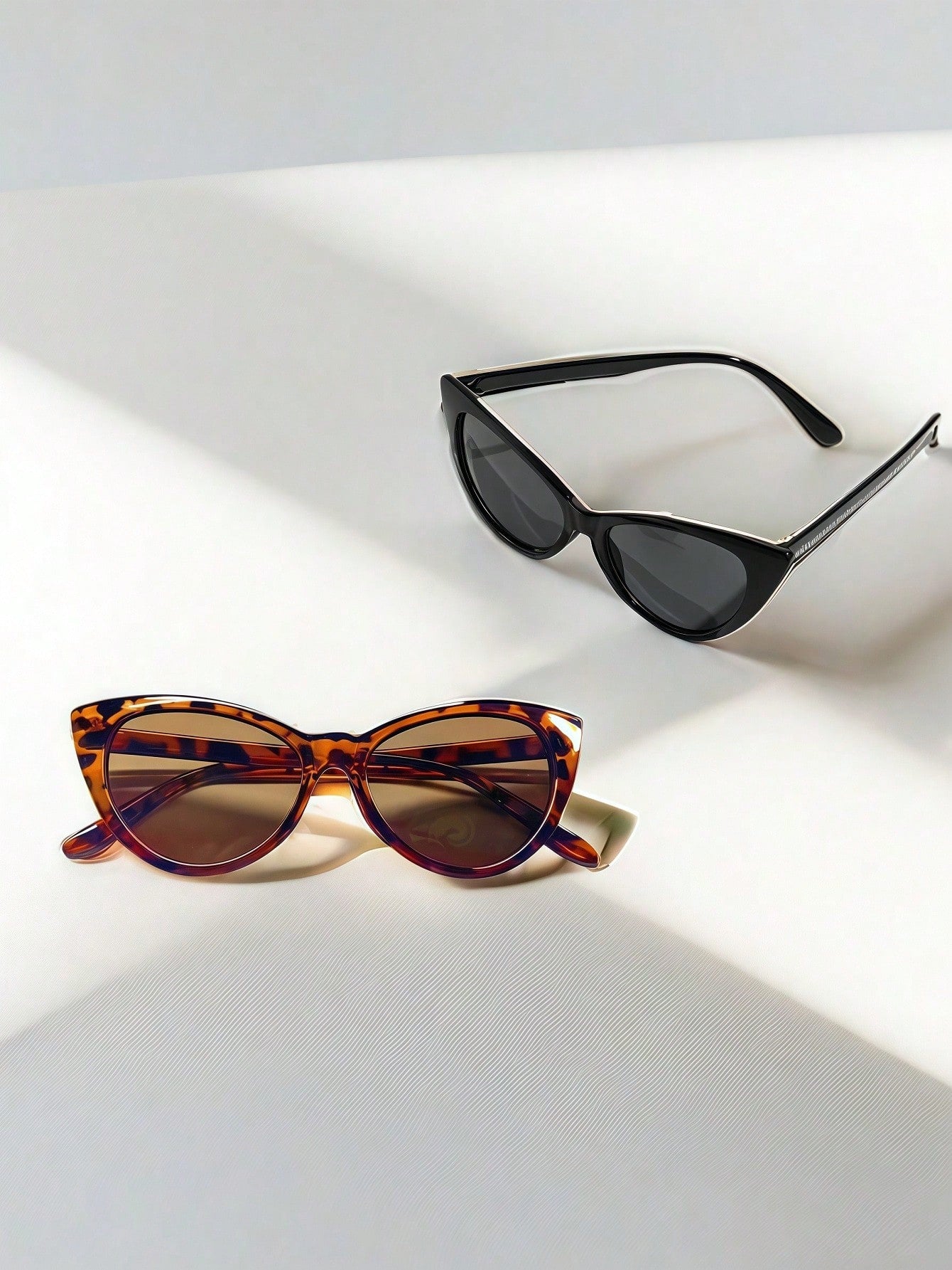 2 Pack Unisex Retro Leopard Print Cat Eye Glasses