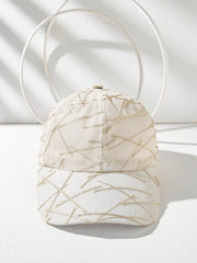 Breathable Hollow Out Baseball Cap - White
