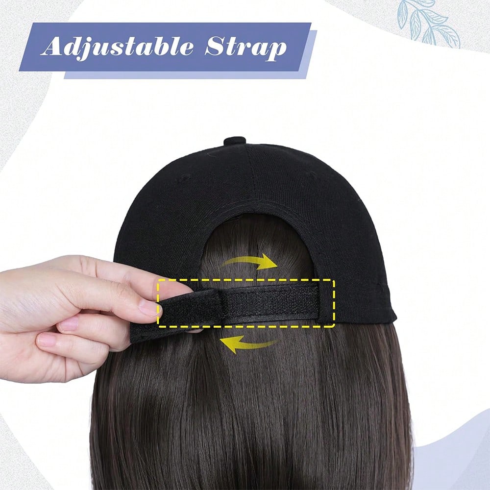 Short Straight Bob Baseball Cap Wig
