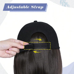 Short Straight Bob Baseball Cap Wig