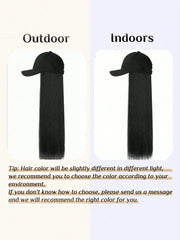 Long Straight Hair Baseball Cap Wig