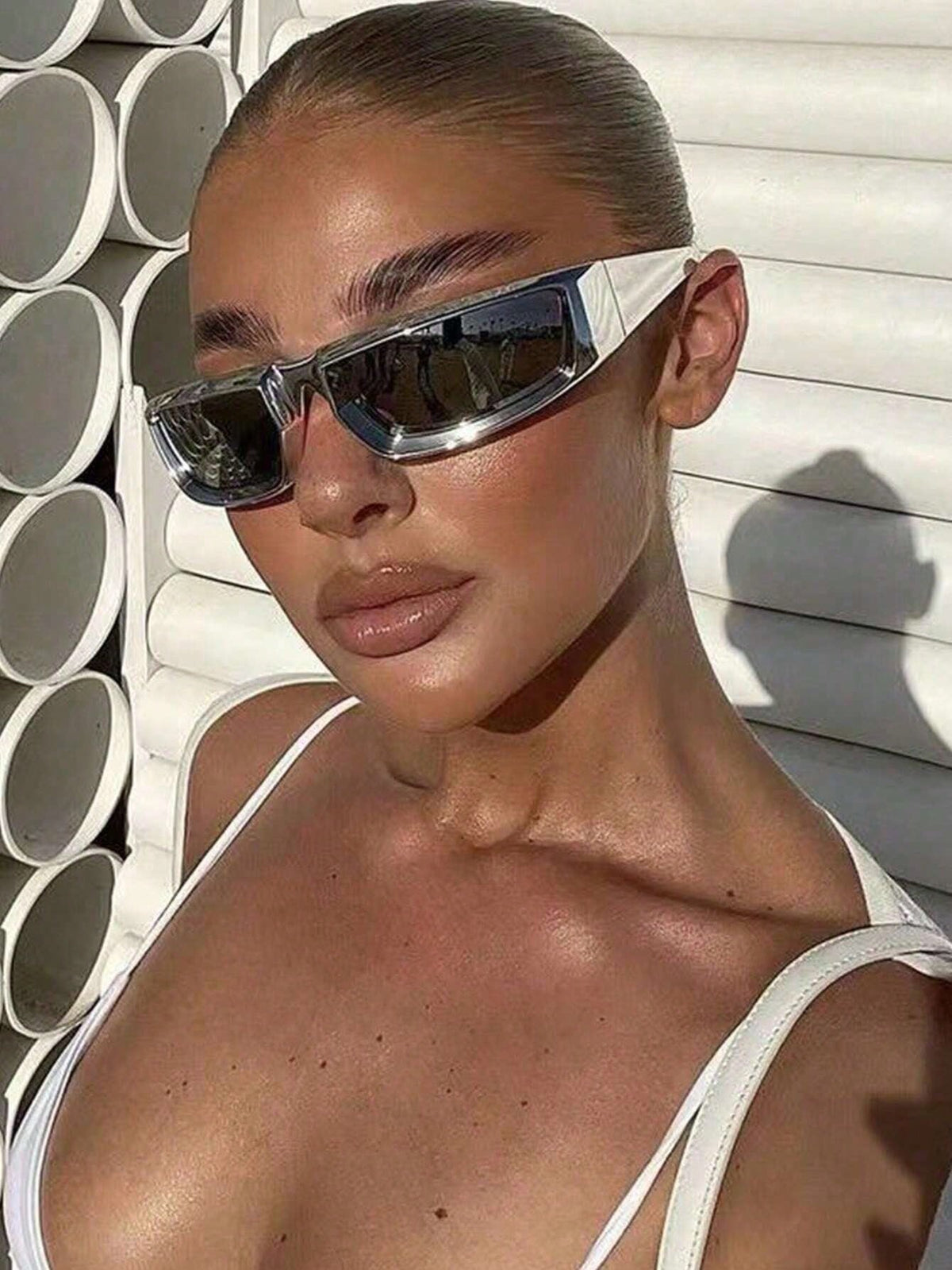 1pc Square Geometric Small Frame Glasses