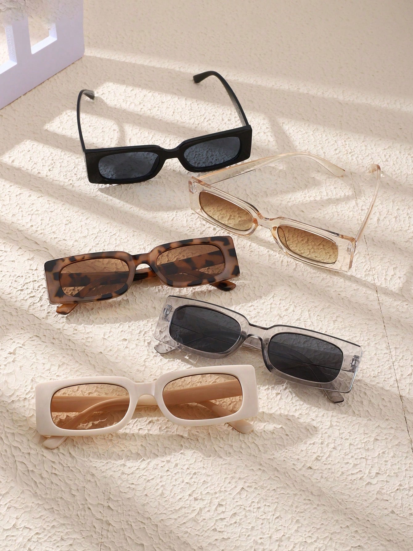5pcs Small Square Frame Glasses