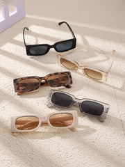 5pcs Small Square Frame Glasses