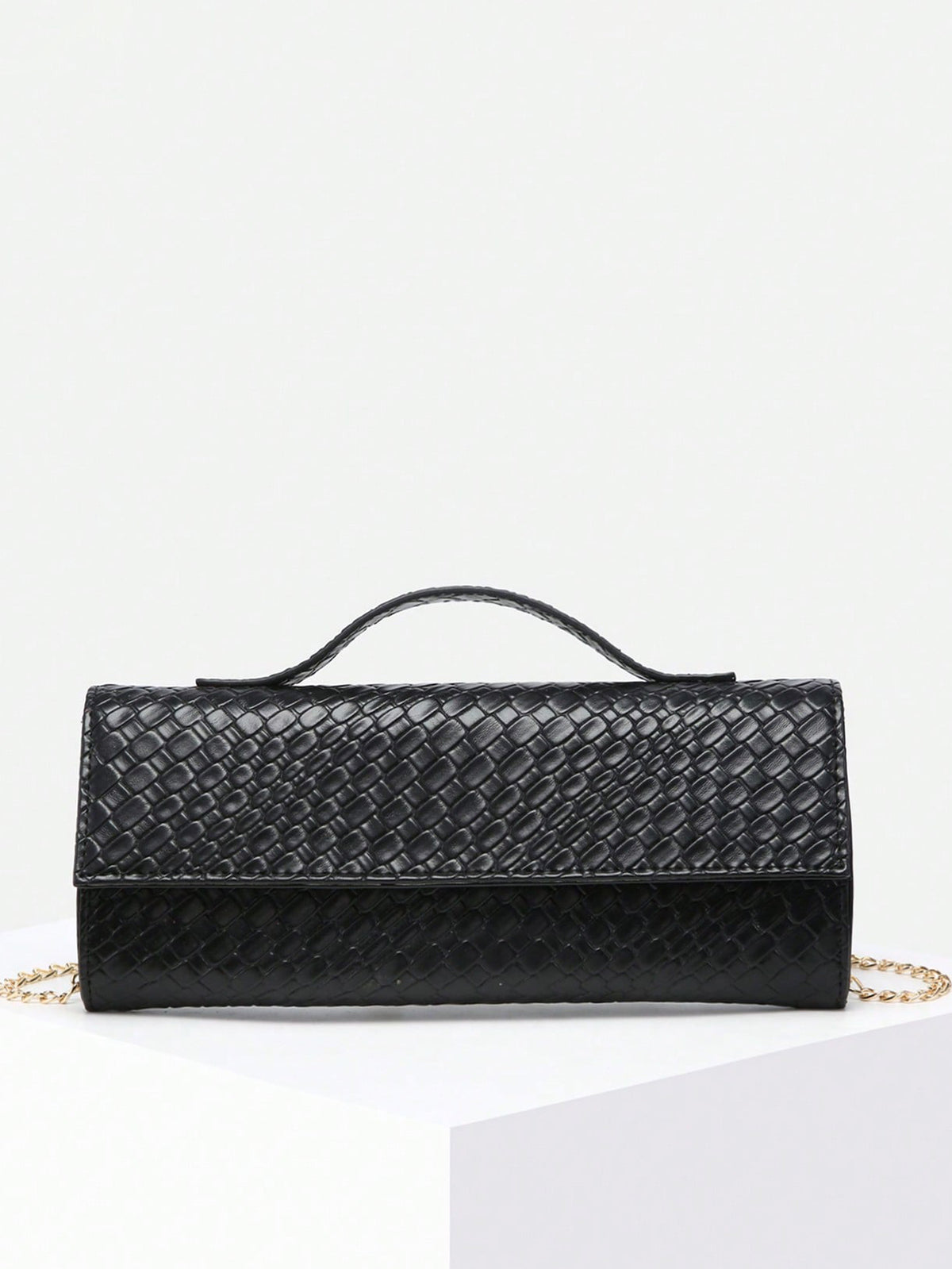 La Lune Noir Top Handle Shoulder Bag In Black