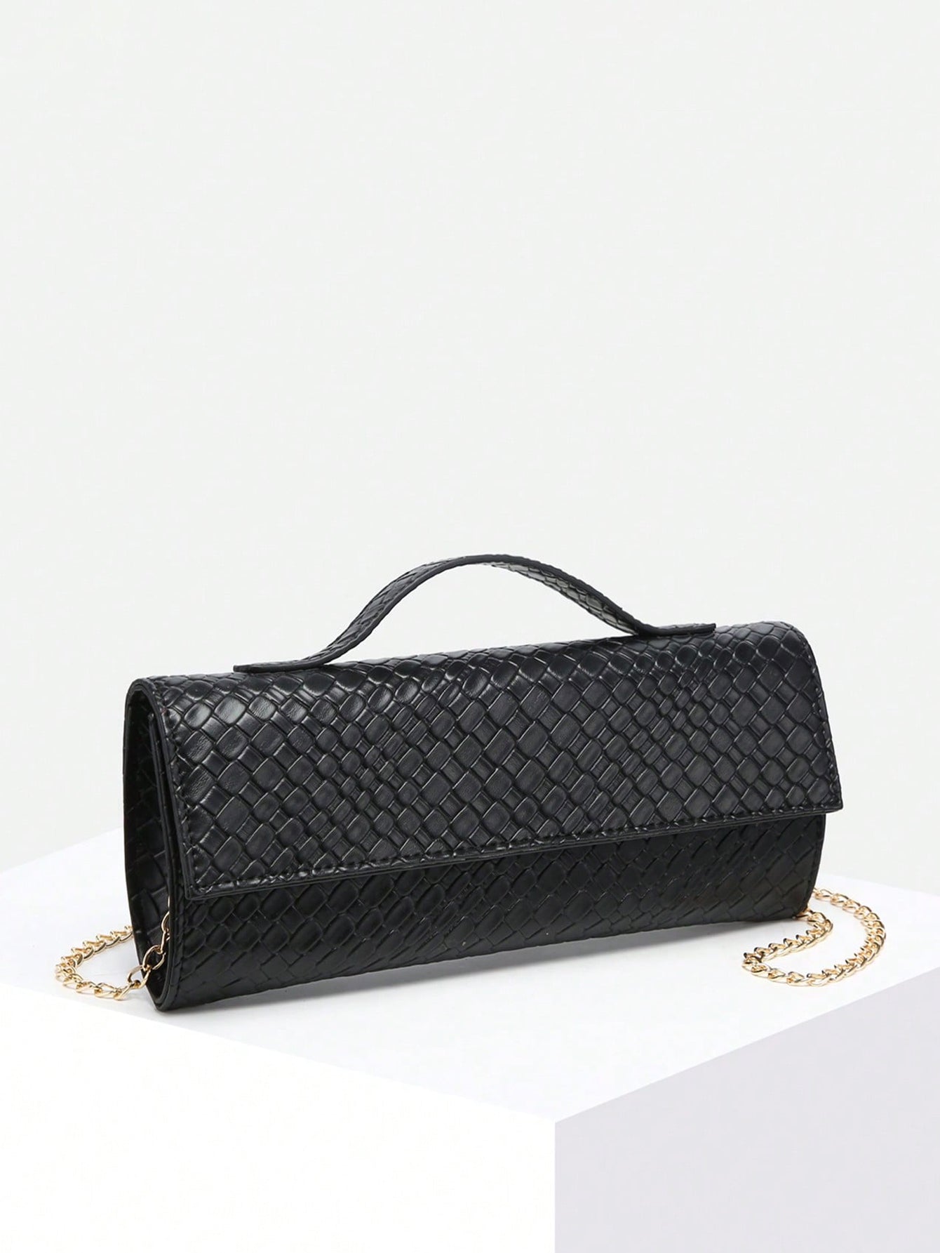 La Lune Noir Top Handle Shoulder Bag In Black