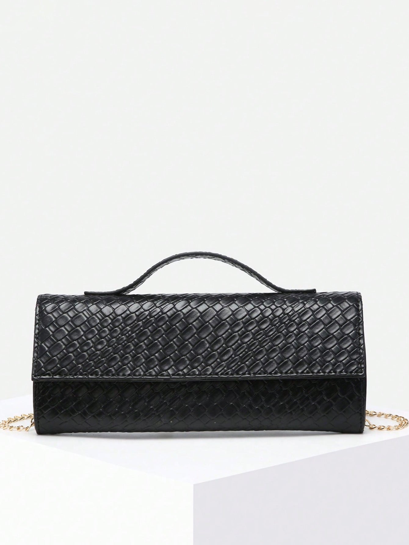 La Lune Noir Top Handle Shoulder Bag In Black