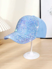 Unisex Rhinestone Baseball Cap Blue
