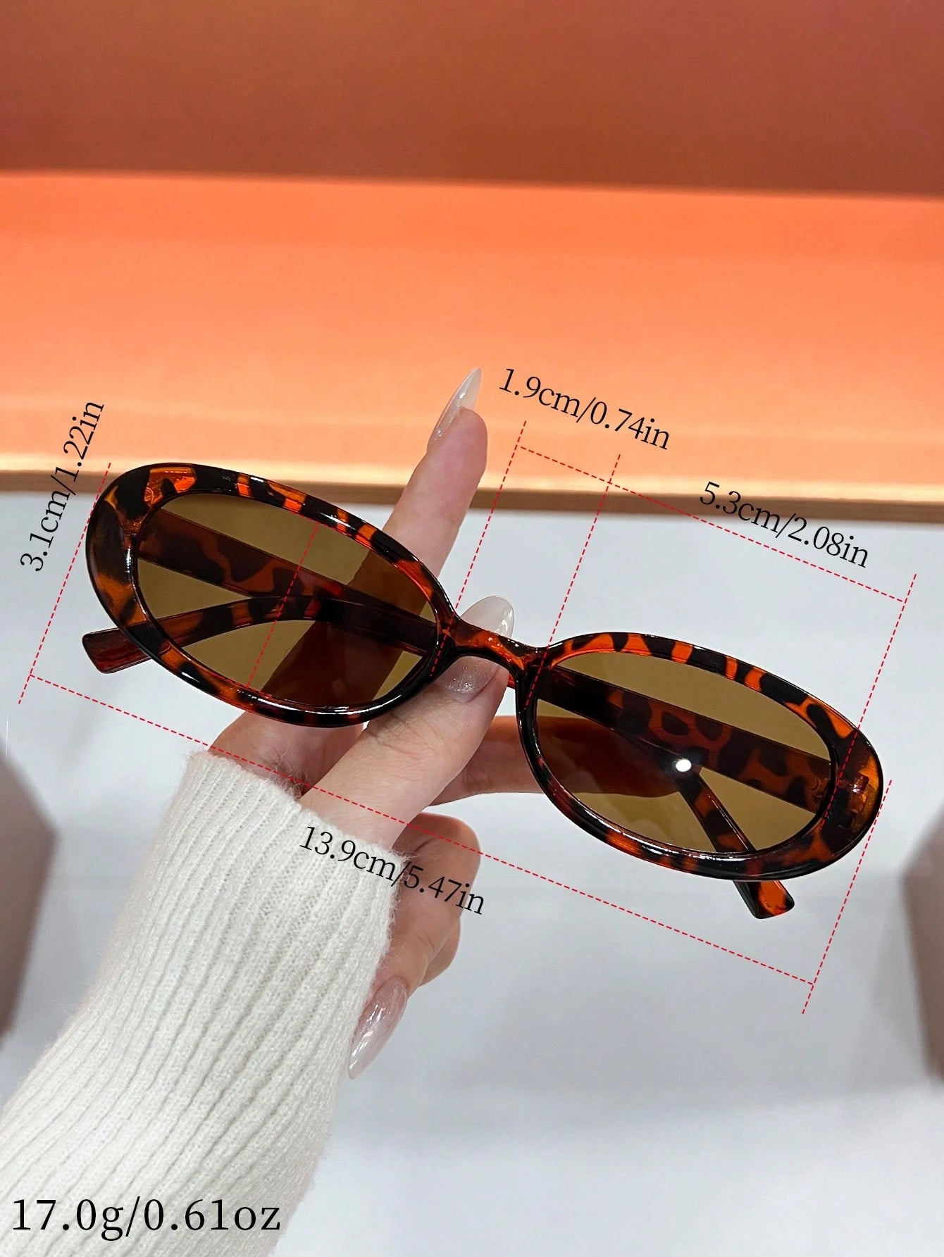 6pcs Vintage Retro Oval Glasses Set