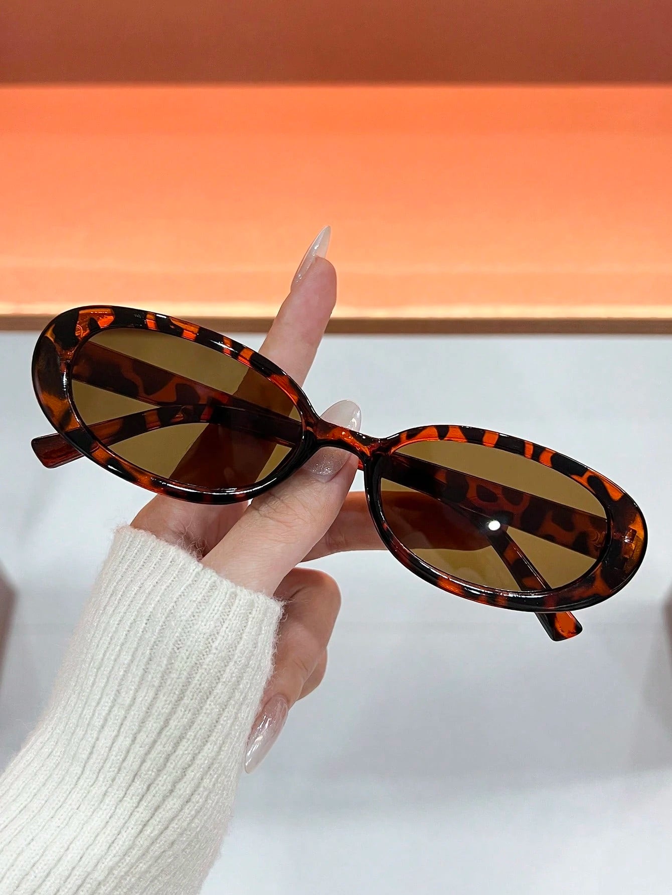 6pcs Vintage Retro Oval Glasses Set