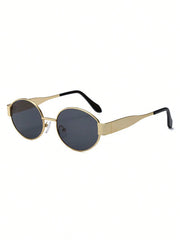 1pcs Fashion Metal Oval Frame Glasses