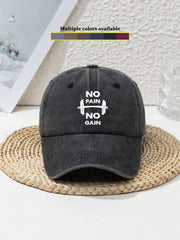1pc  NO PAIN NO GAIN Barbell Dumbbell Weightlifting Cap