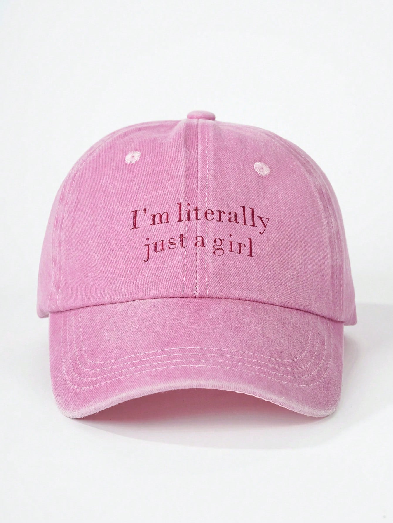 1pc Embroidered "I'm Literally Just A Girl" Baseball Cap
