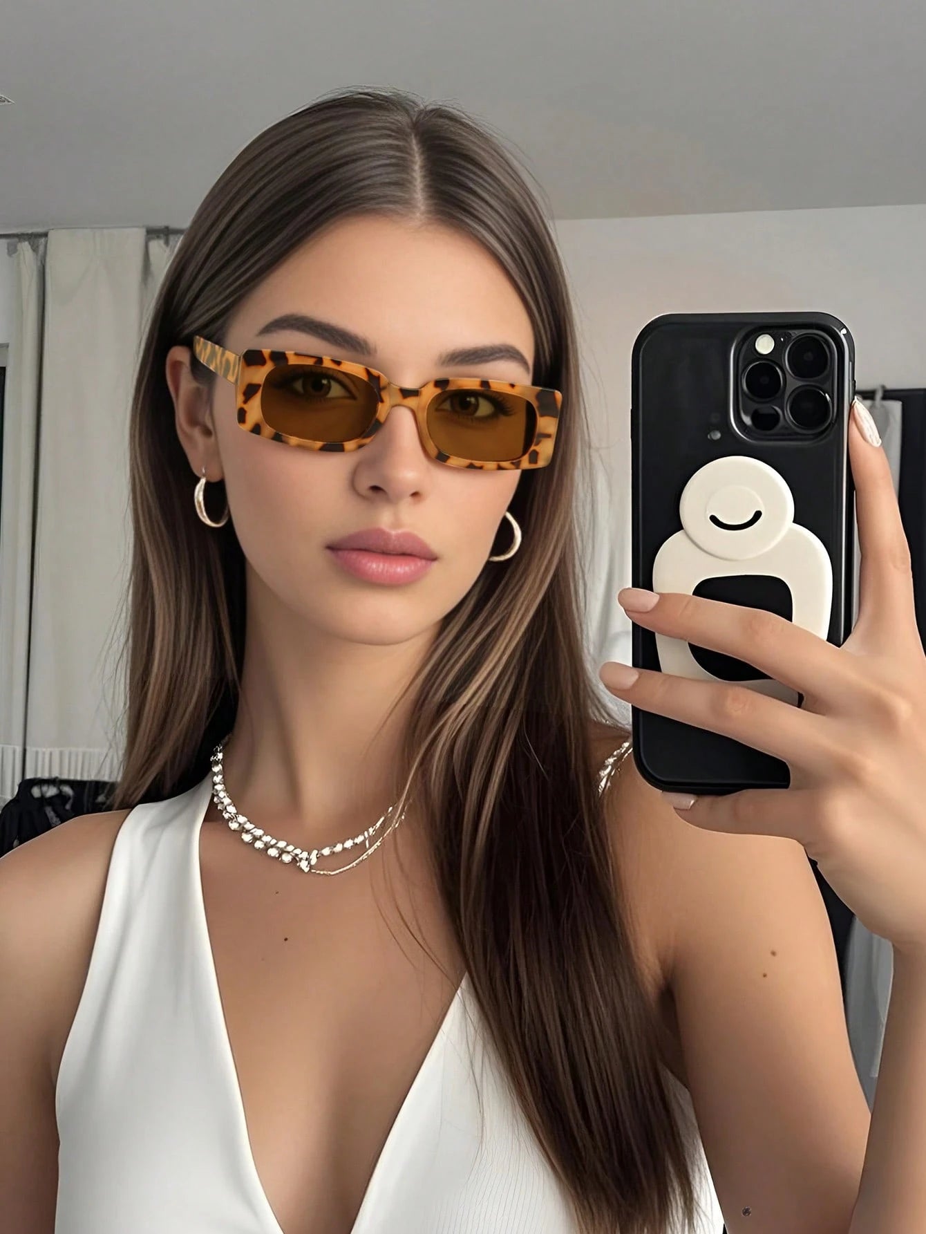 5pcs Small Square Frame Glasses