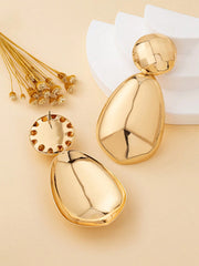 1 Pair Fashion Chunky Clear Surface Stud Earrings