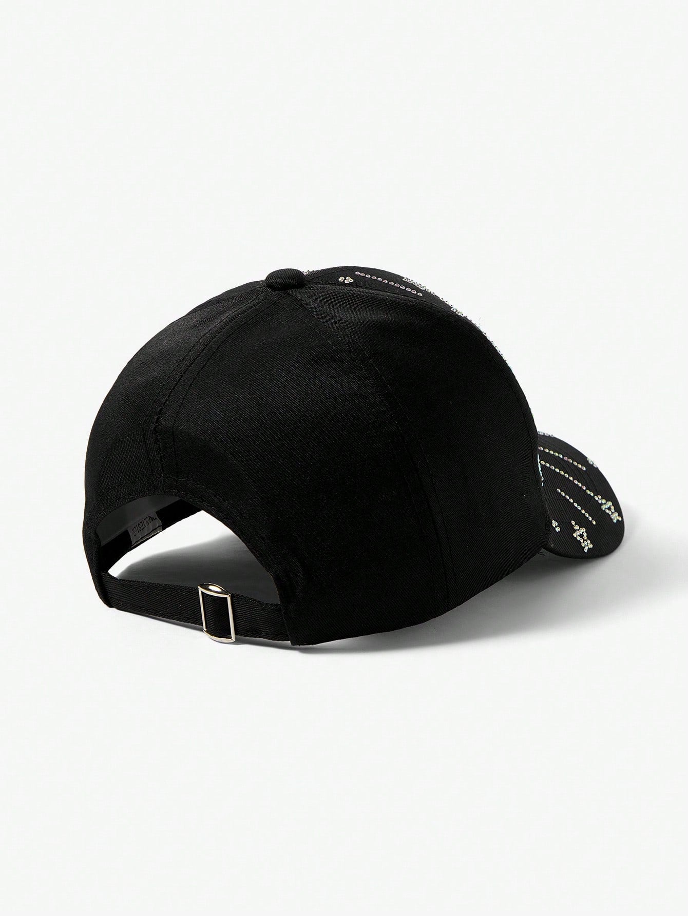 Fashionable Rhinestone Star Decorated Baseball Cap - Black