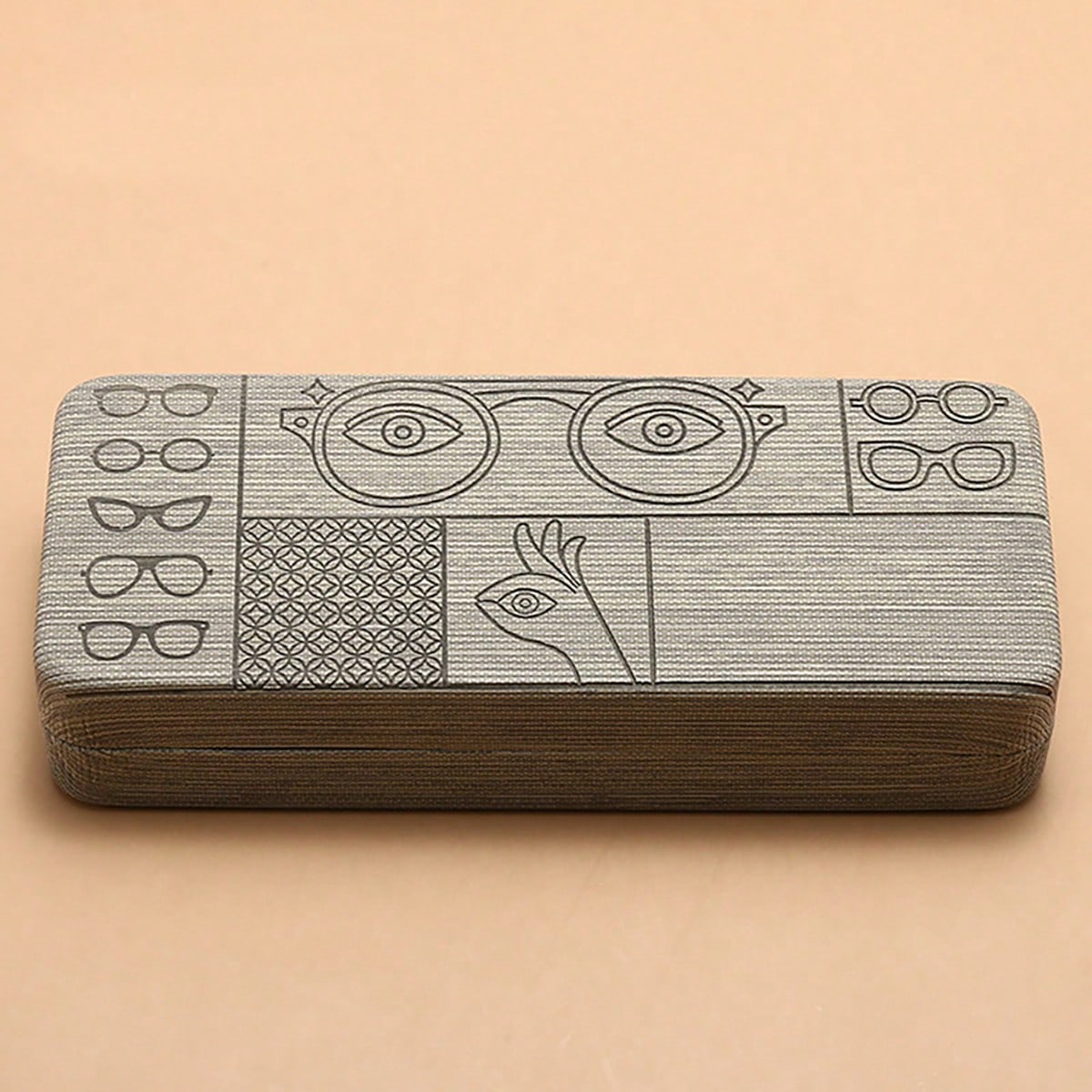 1pc Geometric Pattern Eyeglasses Case