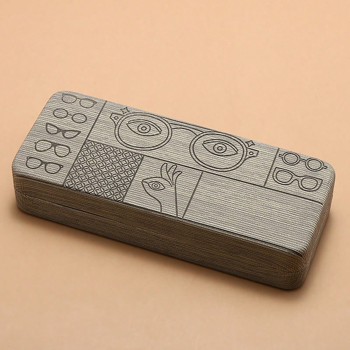 1pc Geometric Pattern Eyeglasses Case