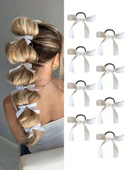 Faux Pearl  Elegant Golden Metal Geometric Hair Tie - www.thetreasurebox.me