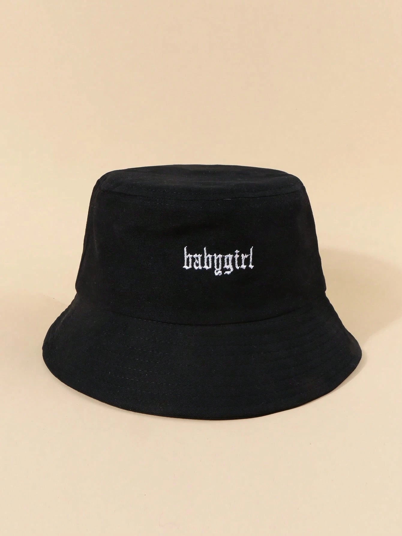 1pc Style Embroidered "BABYGIRL" Letter Sun Protection Casual Bucket Hat