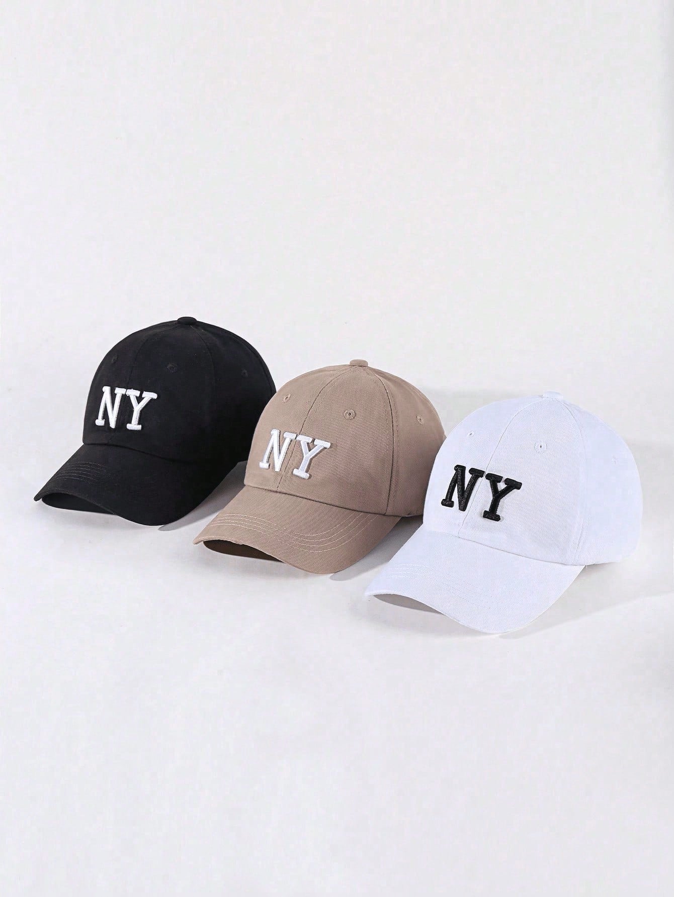 3pcs NY Embroidered Baseball Cap