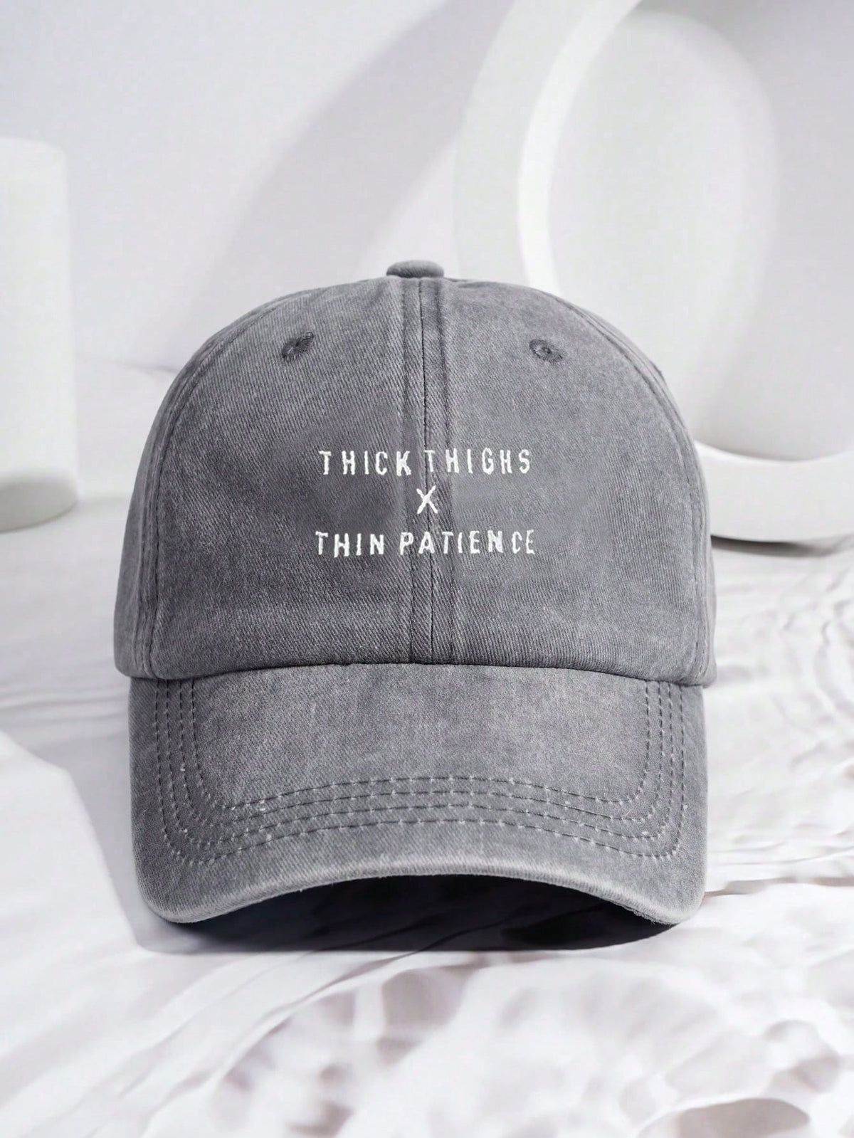 Unisex Washed Baseball Cap - Grey