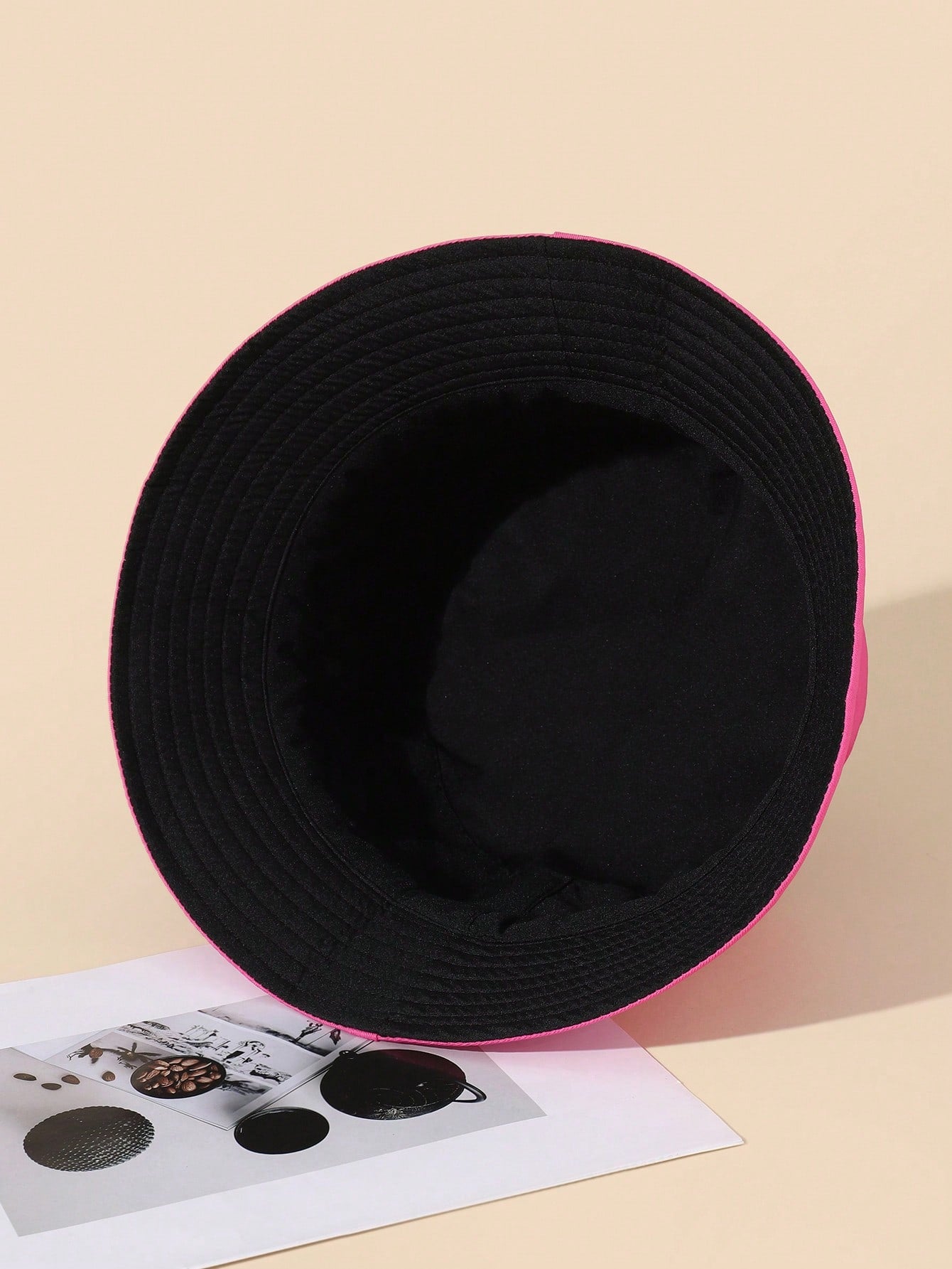 Reversible Solid Color Bucket Hat - Hot Pink