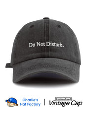 1Pcs Do Not Disturb. Embroidered Washed Baseball Cap